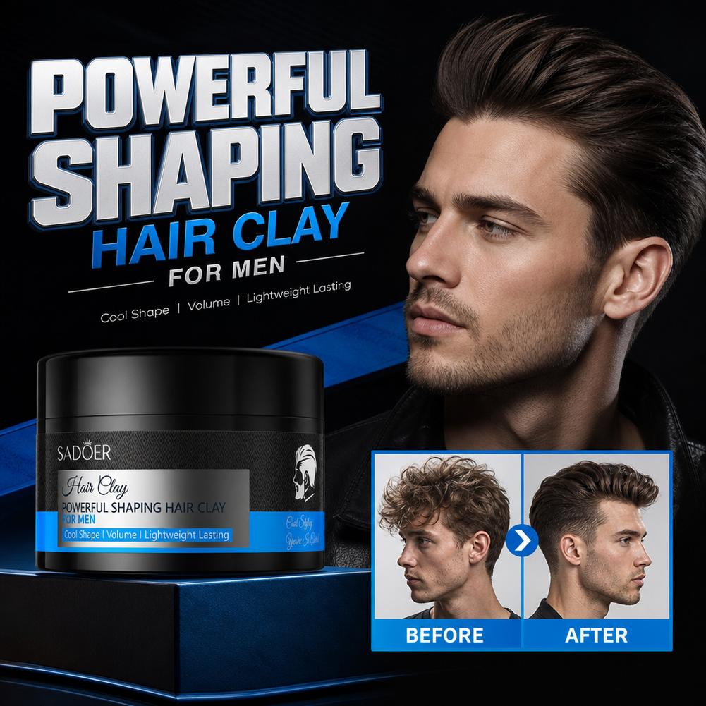 Men'S Grooming Haircut - طين تصفيف الشعر غير لامع، قوي