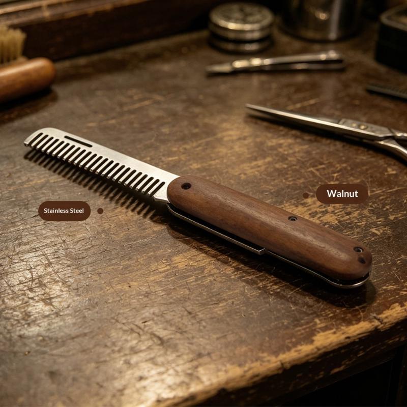 مشط شعر وشارب للسفر من الدرجة  - مراجعة Mens Grooming Barber وسعره