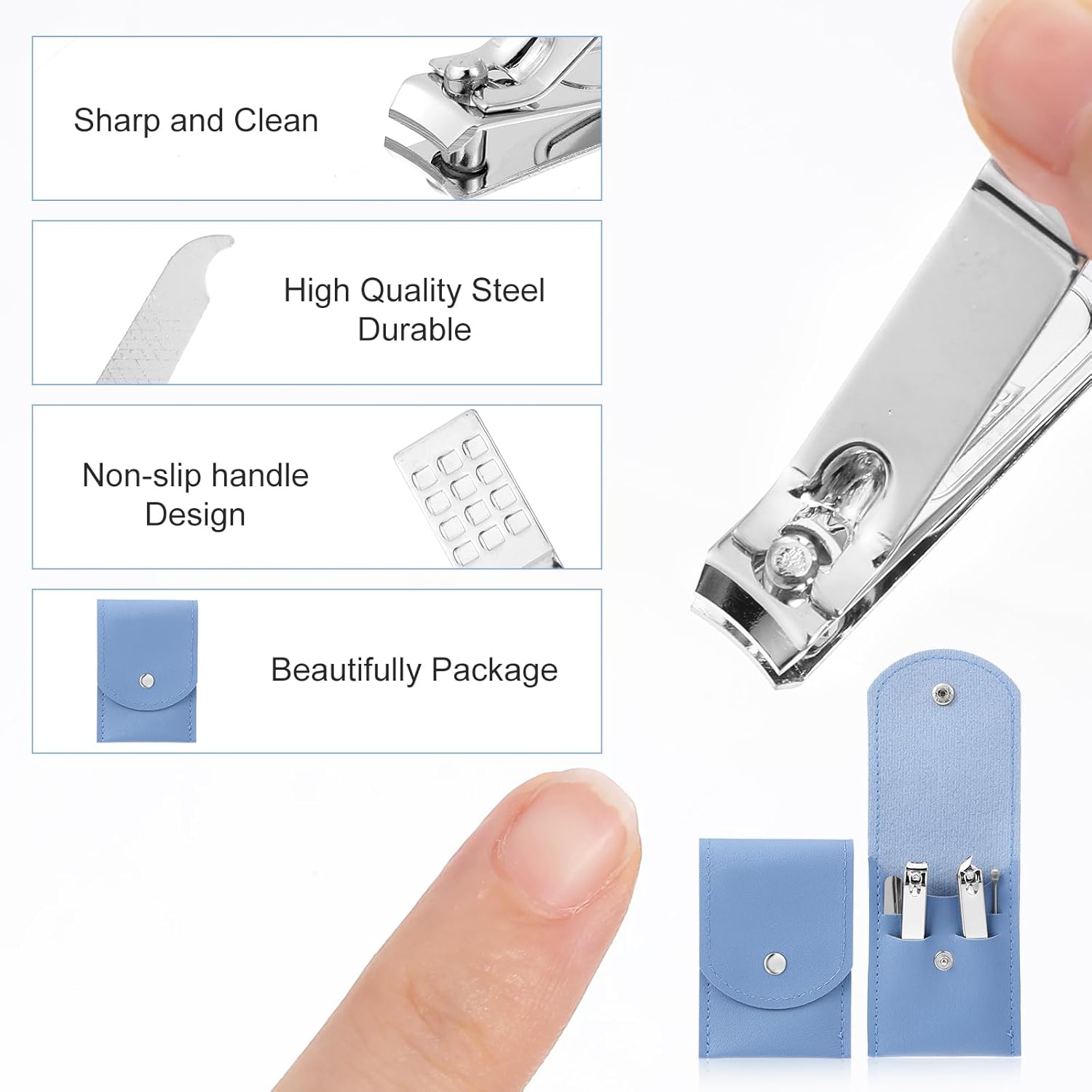 طقم قصافة أظافر من 4 قطع، مجمو - مراجعة Men'S Grooming Fingernails وسعره