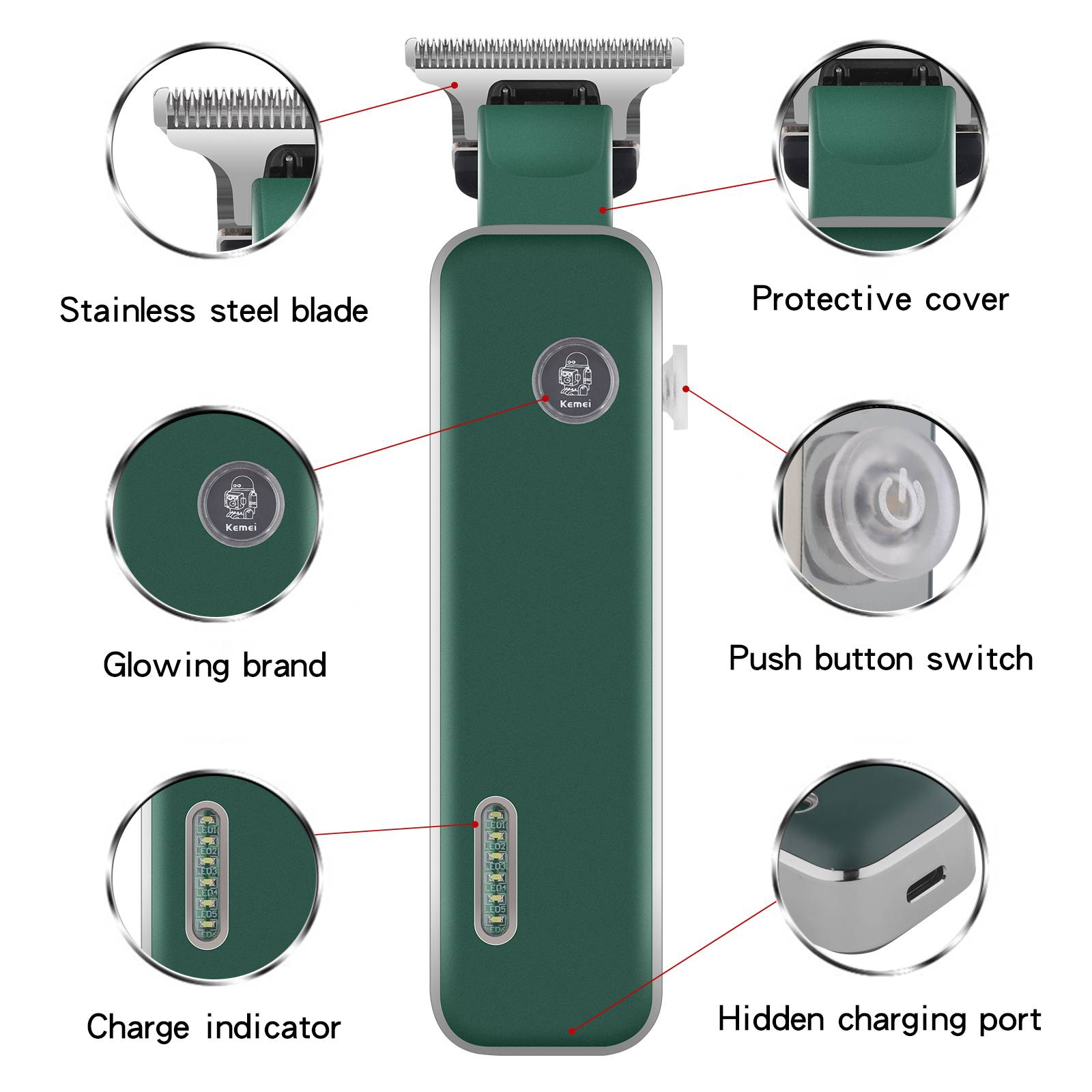 Kemei ماكينة قص الشعر الاحتراف - مراجعة Hair Clipper Professional وسعره