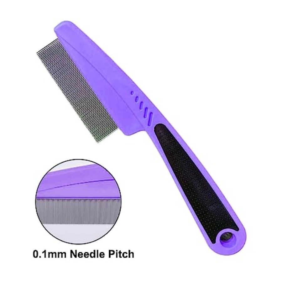 مشط للبراغيث بمقبض مطاطي، مشط  - مراجعة Comb Fine Tooth وسعره
