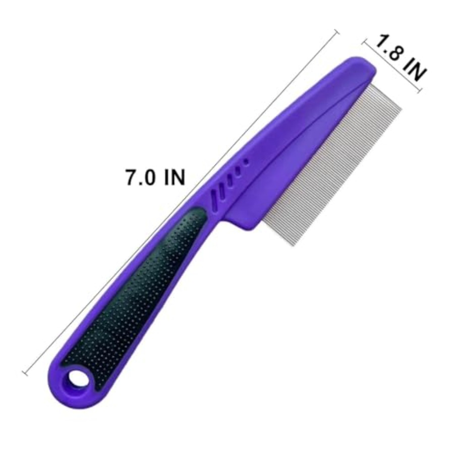 مشط للبراغيث بمقبض مطاطي، مشط  - مراجعة Comb Fine Tooth وسعره