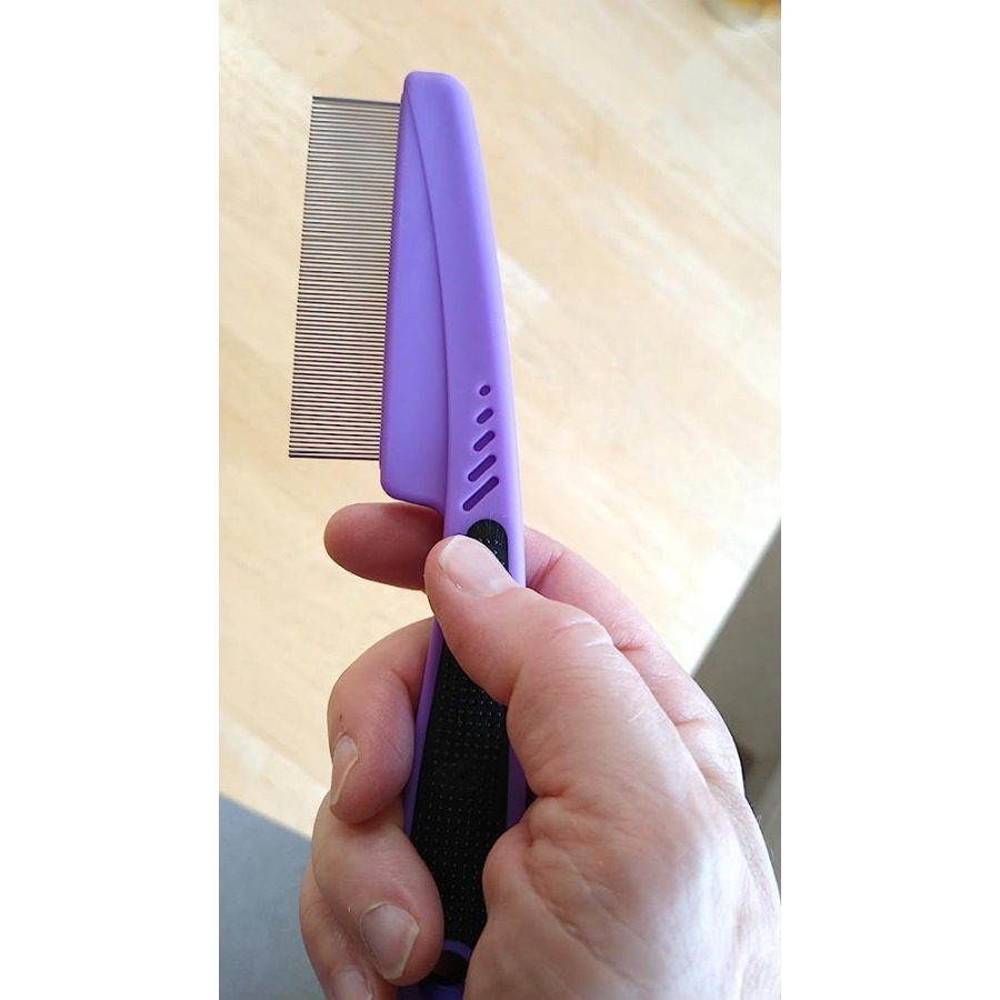 مشط للبراغيث بمقبض مطاطي، مشط  - مراجعة Comb Fine Tooth وسعره