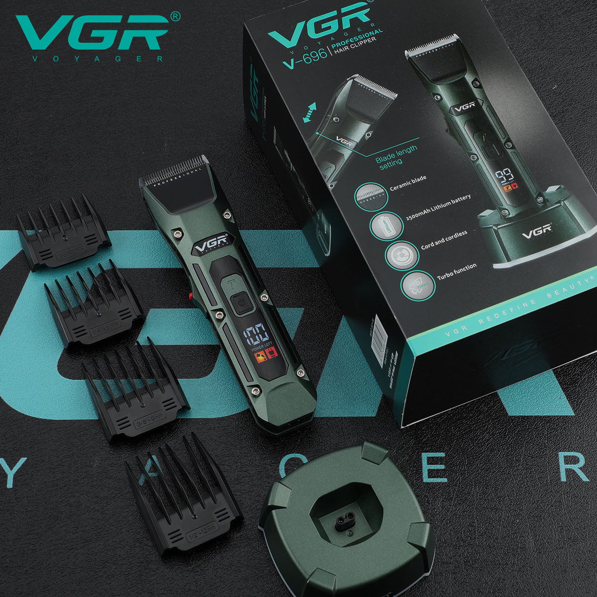 VGR V-696 جديد المعادن شعبية ص - مراجعة Hair Clipper Professional وسعره